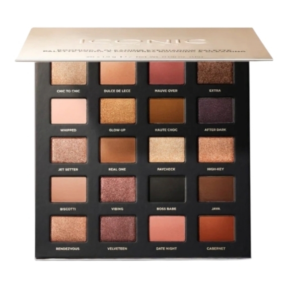 Iconic London Booming And Gleaming Eyeshadow Palette 20 Neutral Shades BNIB - Picture 11 of 16